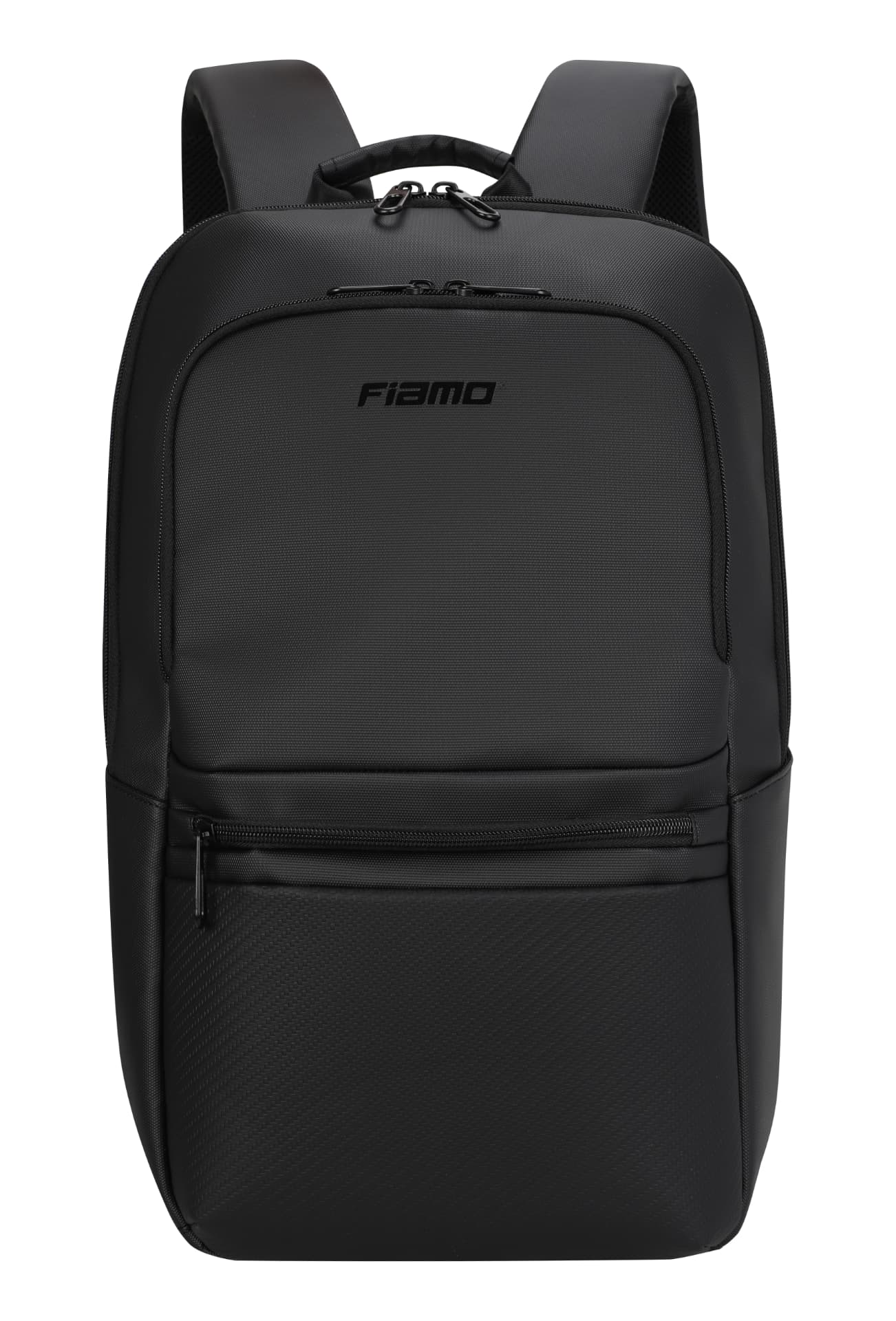 Fiamo One backpack in black, front view